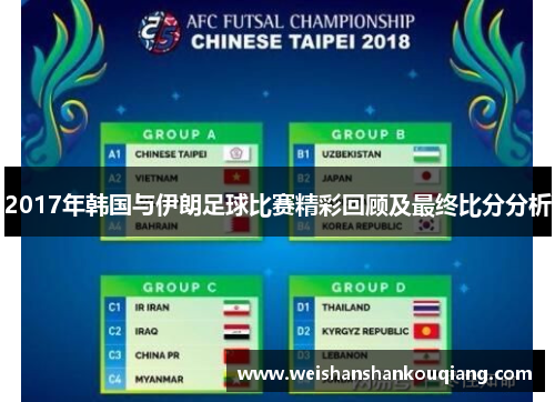 2017年韩国与伊朗足球比赛精彩回顾及最终比分分析